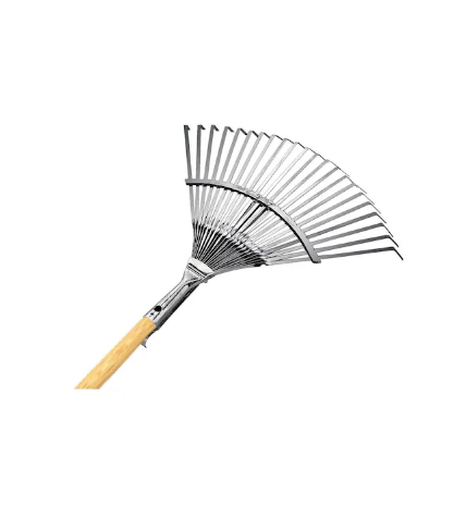 Metal Ayarlı Çim ve Yaprak Toplama Tırmığı